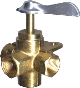 Fairview 2102C 4-Way Shut-Off Valve: 3/8"