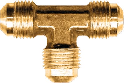 Fairview 446 Brass Flare Union Tee: 3/8" Tube OD.