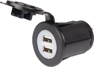 Marinco 12VDUSB48 4.8A Dual USB Charger: Round