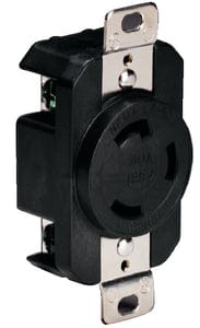 Marinco 3-Wire 30 Amp/125V Locking Charging/Trolling System Receptacle