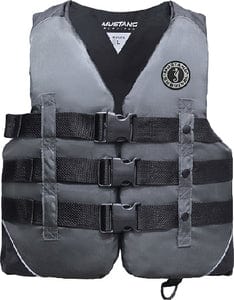 Mustang MV1273L48 Nylon Water Sport Vest: Black/Charcoal: Lg.