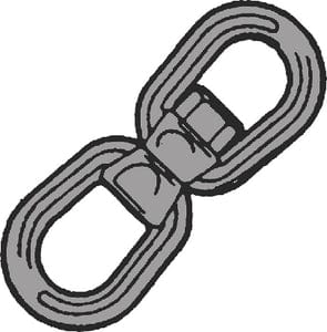 Keystone EE38 Galvanized Eye/Eye Swivel: 3/8"