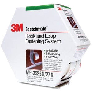 3M Hook And Loop Fastening System: White: 1" x 50 yds