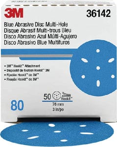 3M Blue Abrasivie Hookit Disc: Multi-Hole