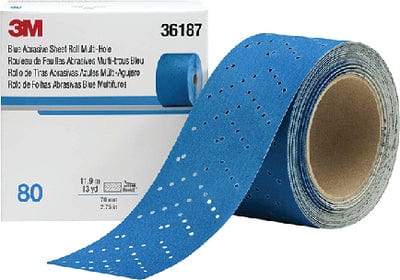3M Blue Abrasive Hookit Sheet Roll: Multi-Hole