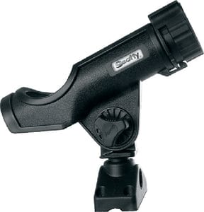 Scotty 230BK Powerlock Rod Holder w/#241 Side/Deck Mount: Black