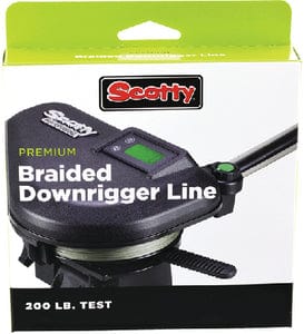 Scotty 2700K 200 lb. Premium Power Braid Downrigger Line: 200' Green: 6/case