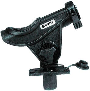 Scotty 281BK Bait Caster/Spinning Rod Holder w/ Flush Mt.: Black: 12/case