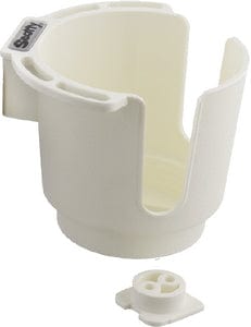 Scotty XXX Drink Holder w/Bulkhead/Gunnel Mt.: White: 12/case