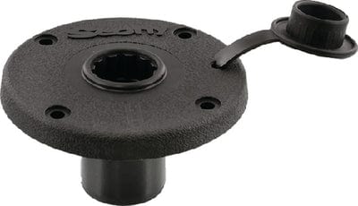 Scotty 344BK Round Flush Mount Bracket: Black: Locking