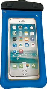 WOW H2O Proof Phone Holder: 4" ? 8": Blue