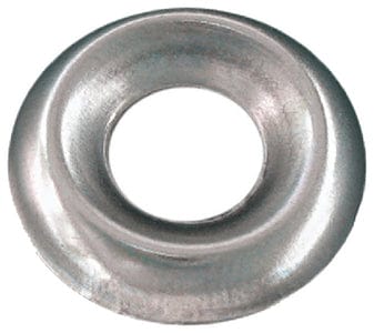 61CW  Stainless Steel Finsh (Cup) Washers: #6: 100/Box