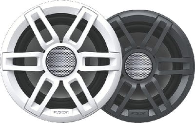 Fusion 0100219620 XS-FL65SPGW Series Marine Speakers: 6.5" LED: Sport White & Grey Grills