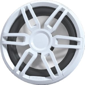 Fusion 0100219801 XS-S10SPGW Series 10" Marine Subwoofer: Sport White & Grey Grills