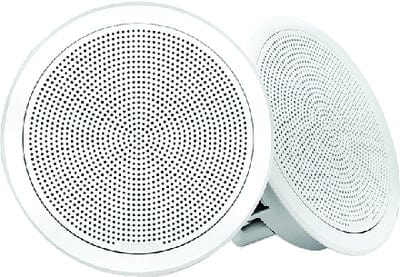 Fusion 0100230000 FM Series 7.7" Round Flush Mount Marine Speakers: 1 pr.: White