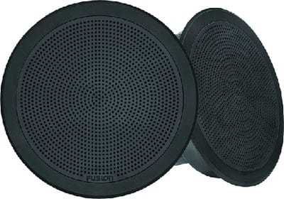 Fusion 0100230001 FM Series 7.7" Round Flush Mount Marine Speakers: 1 pr.: Black
