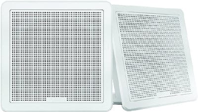 Fusion 0100230010 FM Series 7.7" Square Flush Mount Marine Speakers: 1 pr.: White