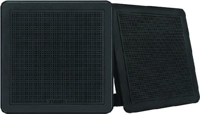 Fusion 0100230011 FM Series 7.7" Square Flush Mount Marine Speakers: 1 pr.: Black