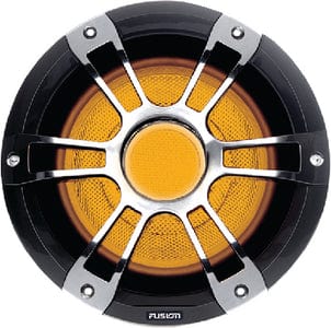 Fusion 0100243511 Sports Marine Subwoofer With CRGBW LED Light: 10": Chrome