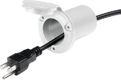 Guest 150PHW Universal AC Plug Holder: White