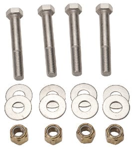 SeaStar Jack Plate Mounting Bolt Kit (Includes 4 each Stainless Steel Bolts: Brass Nylock Nuts and Washers)