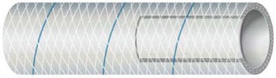 Shields Marine Hose Clear Reinforced Series 164 PVC Tubing with Blue Tracer