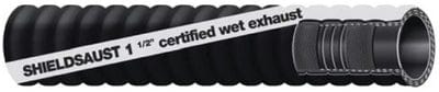 Shields Marine Corrugated Black Exhaust Series 252 Hose with wire: 1-1/4" x 12-1/2'