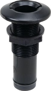 Perko Molded Polymer Thru-Hull For Hose: 1/2": Black