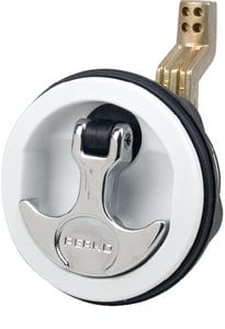 Hatch Pulls Flush Lock: White