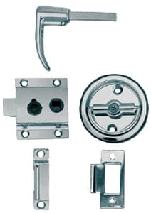 Perko 1279DPCHR Flush Cup Rim Latch Set w/Box Strike: 3/4" - 1-1/8" Door