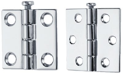 2-1/2 x 2 Rem Pin Hinges: 6 Hole #8 Fastener: 1 pr.