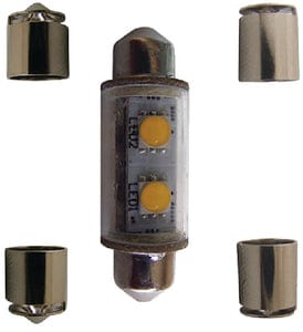 Dr. LED 9000555 Festoon Star&trade; 39-44Mm LED Navigation Bulb: Green: 12V