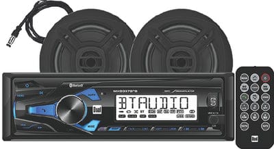 Dual Audio MXD337BT Black Digital Media Receiver w/Bluetooth<sup>&reg;</sup> & 2 Speakers
