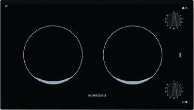 Force 10 75221 Ceramic-Glass Electric Cooktop: 2 Burner: 120V