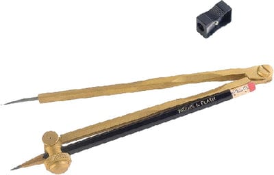 Weems & Plath WAP001049 Professional Brass Pencil Compass: 8-1/4"