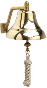 Weems & Plath WAP006000 6" Brass Bell With Monkey Fist Lanyard