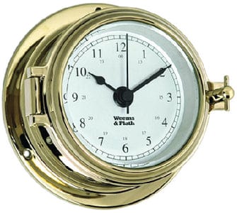 Weems & Plath WAP130500 Endurance II&trade; Collection Clock: 3-1/5": Brass