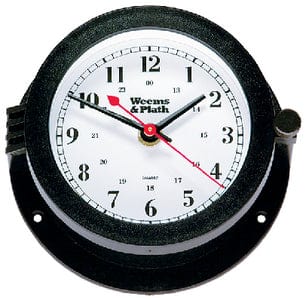 Weems & Plath WAP150500 Bluewater&trade; Collection Clock: Black Resin