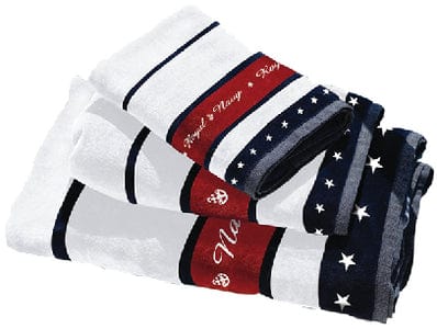 Marine Business Royal 3 Towel Set: Red/White/Blue