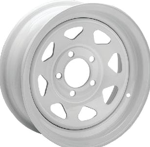 Loadstar Eight Spoke Steel Wheel (Rim): White w/o Stripes