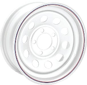 Loadstar Modular Steel Wheel (Rim): White With Stripes