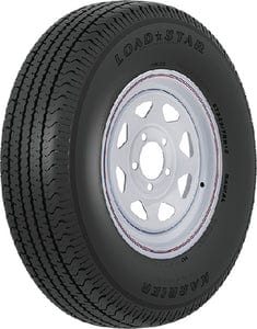Loadstar Bias Tire and Wheel (Rim) Assembly ST205/75D-15 5 Hole C Ply