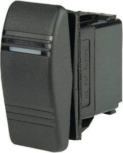BEP 1001807 Weather Resistant Contura Rocker Switch: On-Off-(On): DPDT: 1/4" Blade Terminals: Illuminated Amber