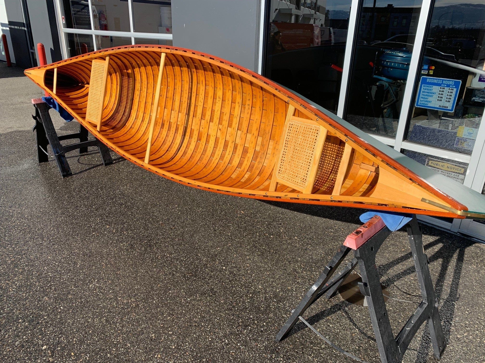 1960'S 13' VINTAGE CEDAR STRIP CANOE