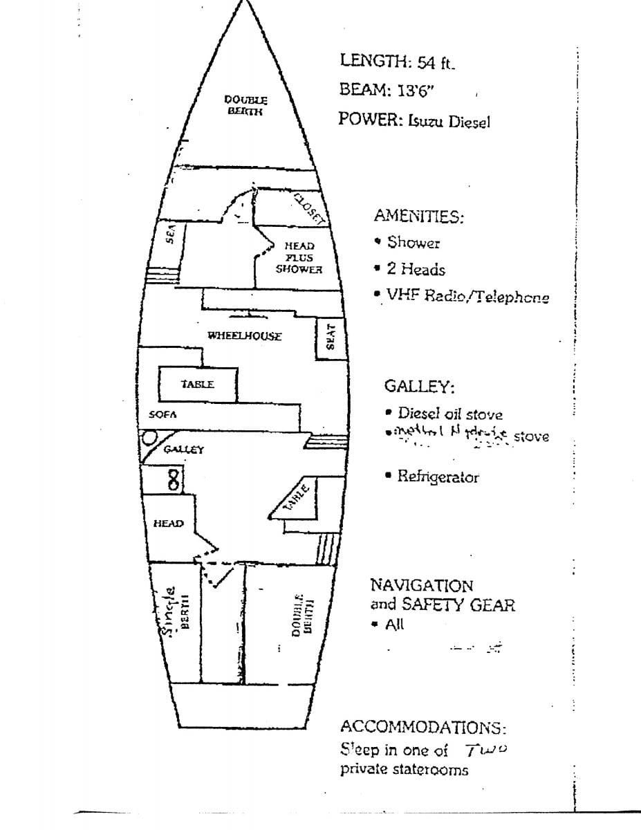 Classic Wooden Boat for Sale -  1926 ELCO 54' FLAT TOP YACHT