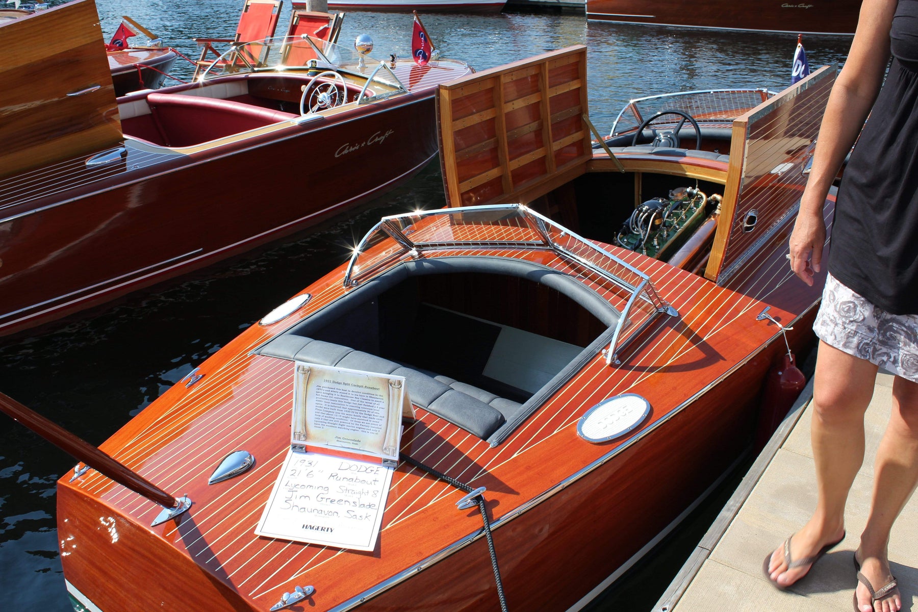 Classic Wooden Boat for Sale -  1931 DODGE 21'6" Split Cockpit Runabout