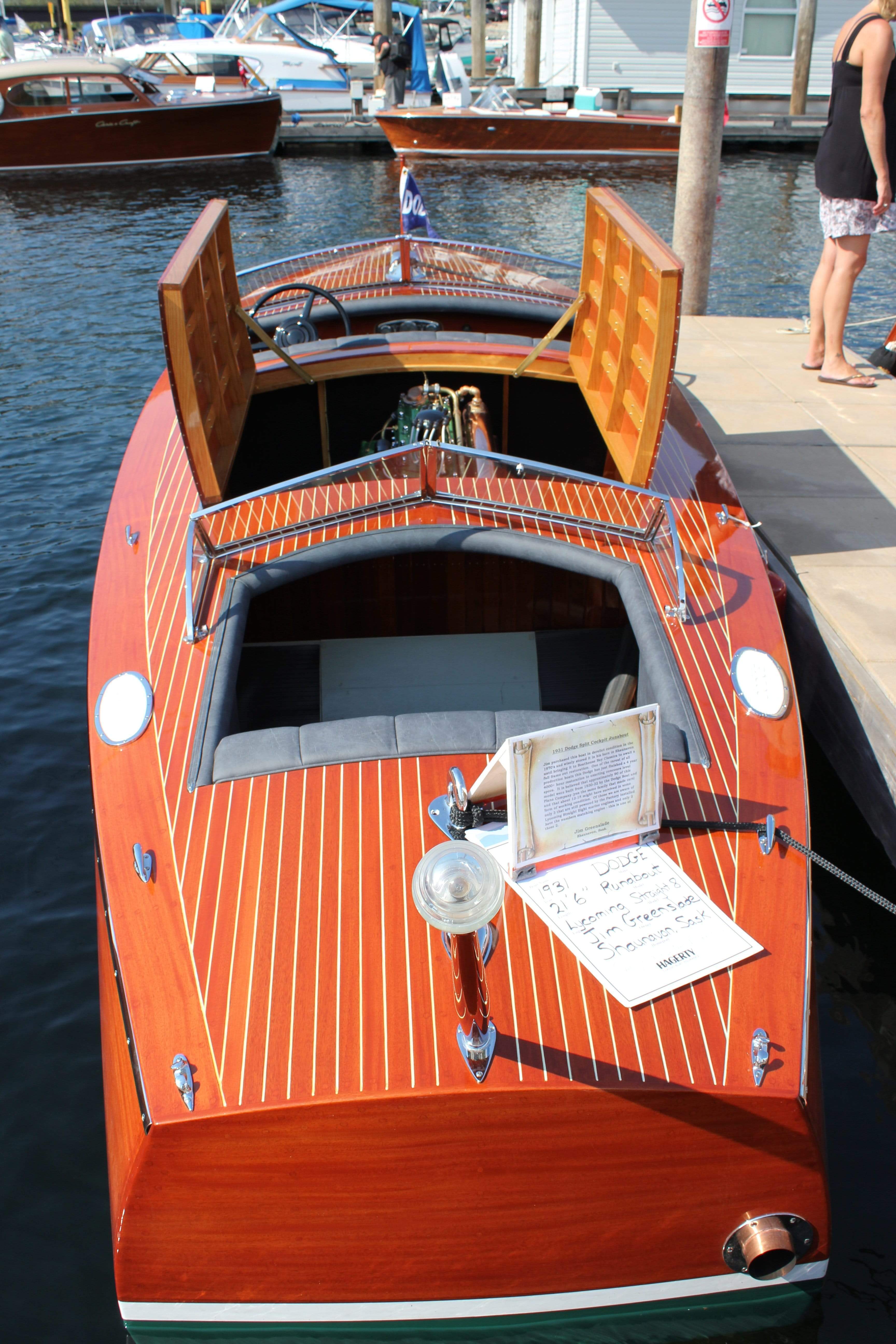 Classic Wooden Boat for Sale -  1931 DODGE 21'6" Split Cockpit Runabout