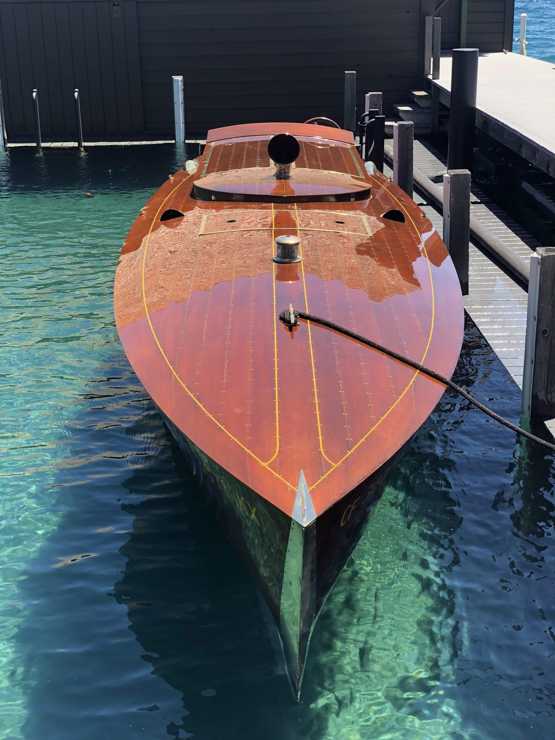 Classic Wooden Boat for Sale -  1996 Brown & Bassett 33' Gentleman's Racer - 600hp Rolls-Royce Meteor V-12