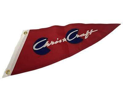 Classic Wooden Boat Parts for Sale - Chris-Craft Post-War Nylon Double-Sided Burgee Slanted (Small)