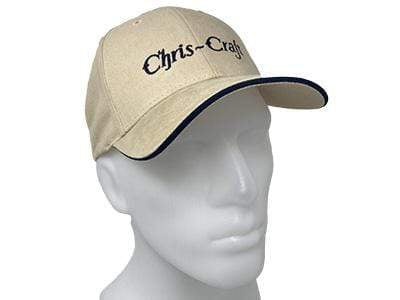 Classic Wooden Boat for Sale -  Chris-Craft Pre-War Hat - Tan with Blue Script and Blue Brim